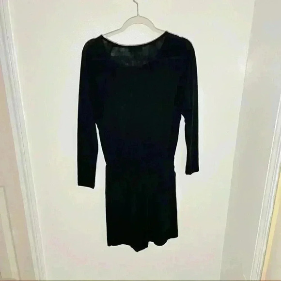 NWT Michael Stars Hally Ruched Side Faux Wrap Tahoe Jersey Dress in Black - Picture 3 of 7